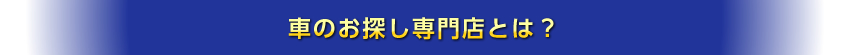 車のお探し専門店とは？